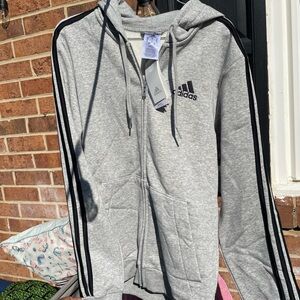 Adidas Men’s Small Gray Zip-Up Jacket